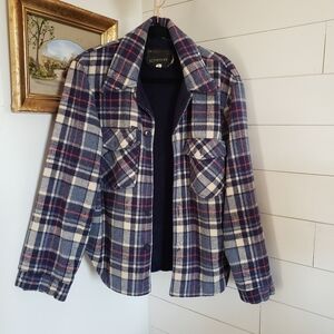 Vintage 60's/70's JcPenny Plaid and sherpa lined CPO Jacket Medium